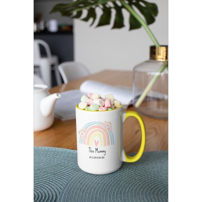 Taza Personalized Mum's Rainbow & Floral Mug (Subido por el creador)