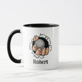 Taza Personalized name Funny golf ball