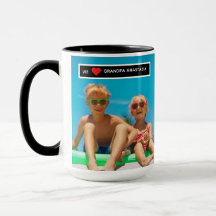 Taza Personalized photo gift for Grandpa from children