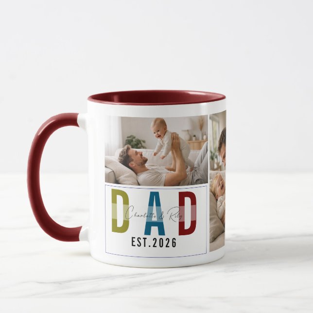 Taza Personalized Photo Mug – Our First Father’s Day (Izquierda)