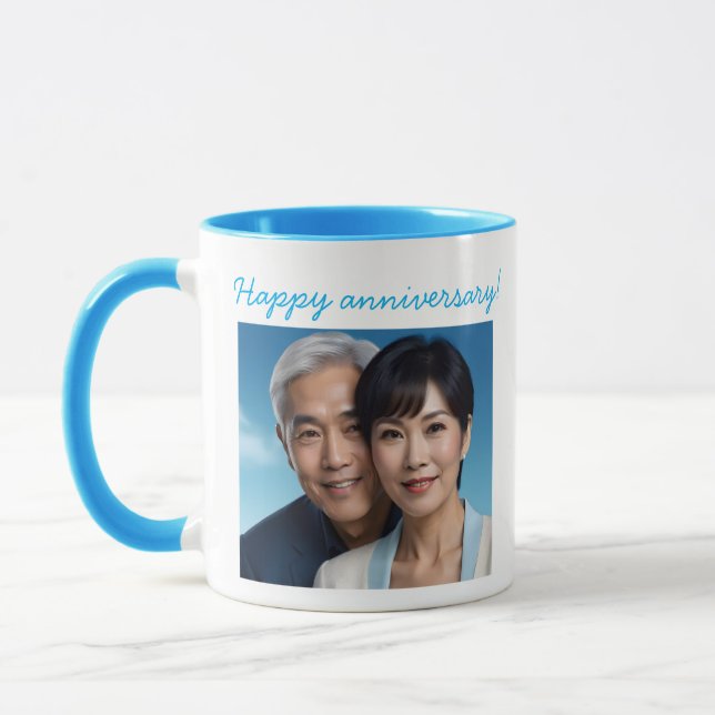 Taza Personalized Photo Wedding Anniversary Mug (Izquierda)