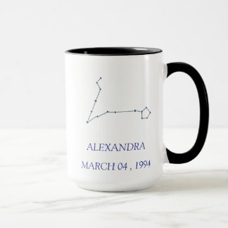 Taza Personalized Pisces Constellation Mug - Custom Sta