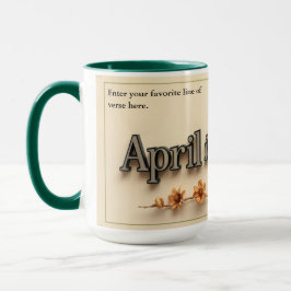 Taza Personalized Poetry in Bloom Aesthetic Gift