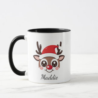 Taza Personalized Reindeer Mug – Custom Christmas Gift
