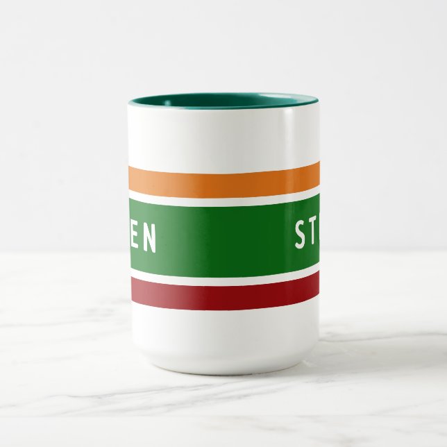 Taza Personalized Retro Gas Station Name Coffee Gift (Centro)