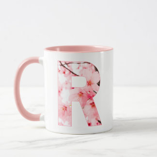Taza Personalized Sakura Mug with Name & Initial