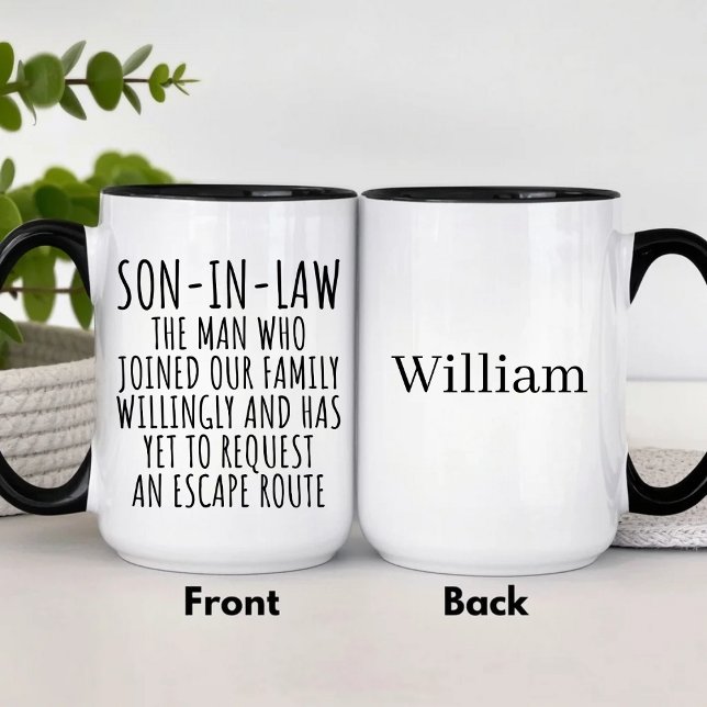 Taza Personalized Son in Law  (Subido por el creador)