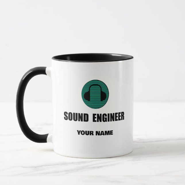Taza Personalized Sound Engineer Audio Engineering (Izquierda)