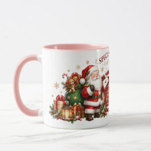 Taza Personalized Special Delivery Santa Christmas Mug