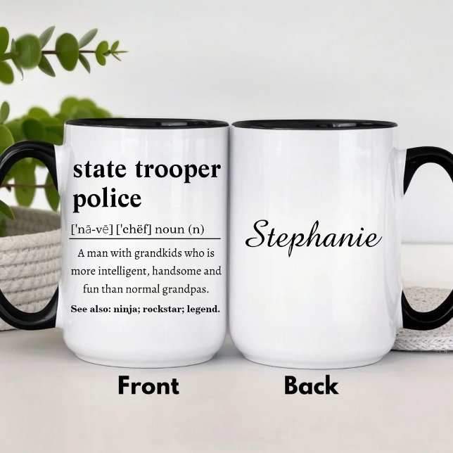 Taza Personalized State Trooper Police Definition (Subido por el creador)