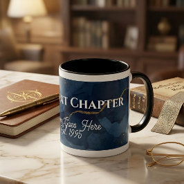 Taza Personalized "The Next Chapter"  Retirement Mug