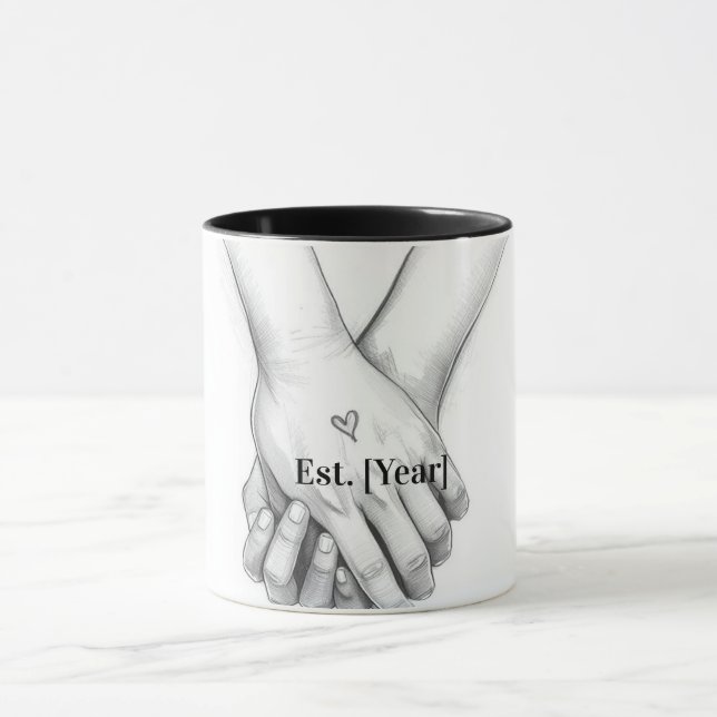 Taza Personalized Valentine Couple Gift | Est. [Year]  (Centro)