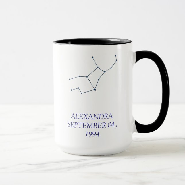 Taza Personalized Virgo Constellation Mug - Custom Star (Derecha)