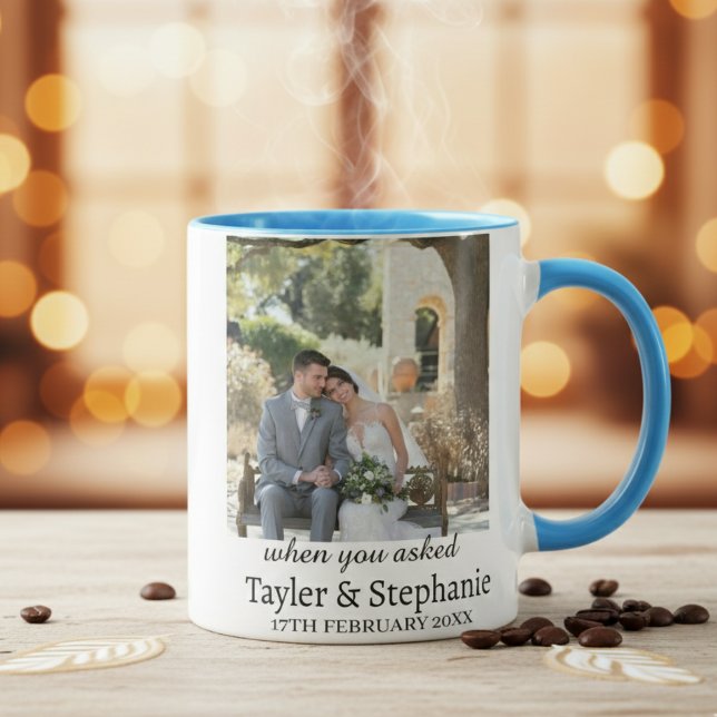 Taza Personalized Wedding Engagement Photo Coffee Mug (Subido por el creador)