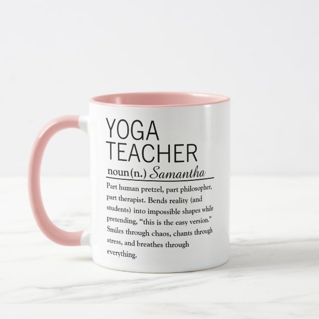 Taza Personalized Yoga Teacher Definition Mug (Izquierda)