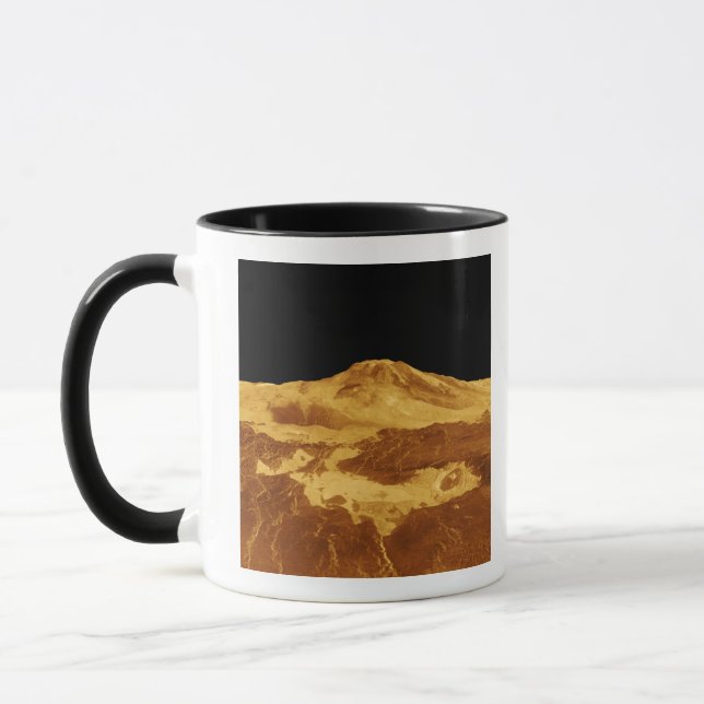 Taza Perspectiva 3D de Maat Mons en Venus (Izquierda)