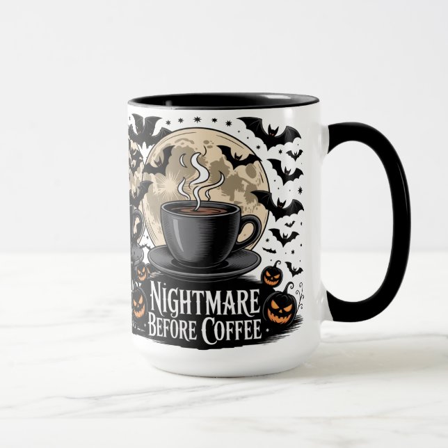 Taza Pesadilla antes del café Halloween Mug (Derecha)