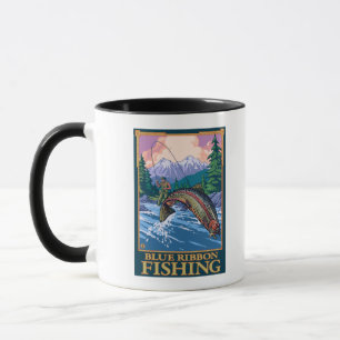Taza Pesca con mosca de la cinta de MontanaBlue