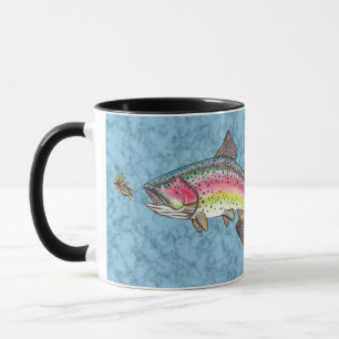 Taza Pesca con mosca de la trucha arco iris