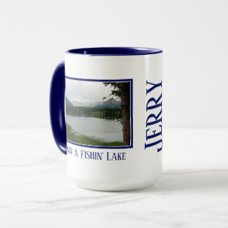 Taza Pesca con tu nombre y compañía