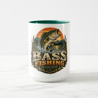 Taza Pesca de lubina al amanecer vintage