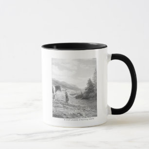 Taza Pesca de mosca del muchacho