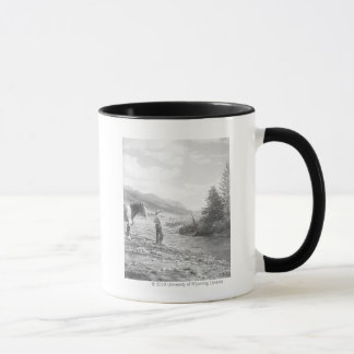 Taza Pesca de mosca del muchacho