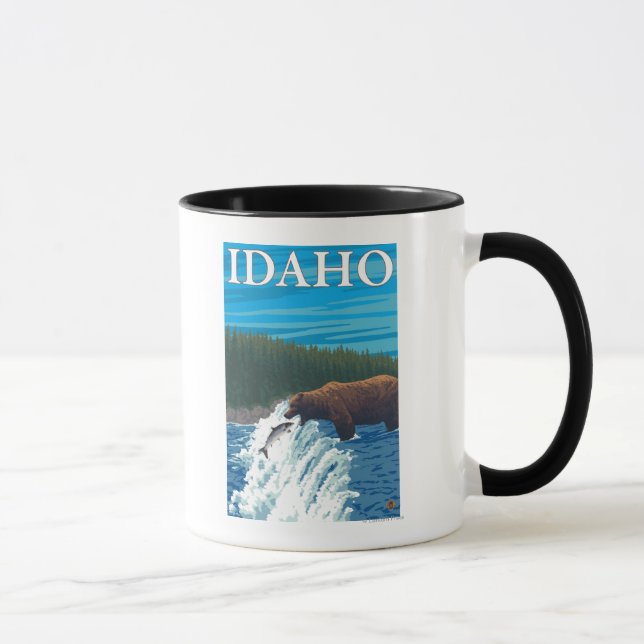 Taza Pesca de oso en el río Idaho (Derecha)