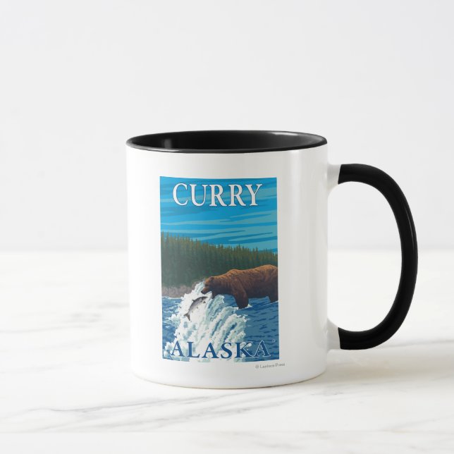 Taza Pesca de oso en río - Curry, Alaska (Derecha)