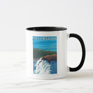 Taza Pesca de oso en río - Yellowstone National
