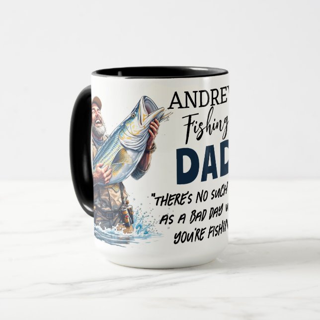 Taza Pesca de pescador con cita (Anverso izquierdo)