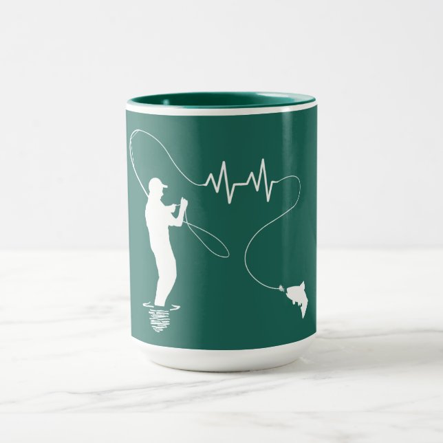 Taza Pesca del hombre de pesca de mosca (Centro)