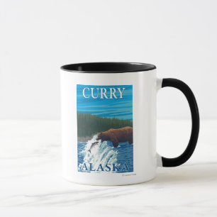 Taza Pesca del oso en el río - curry, Alaska