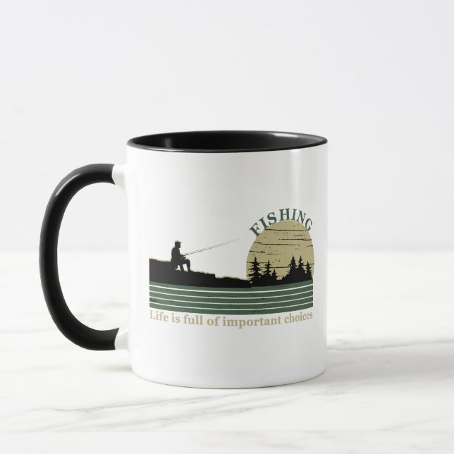 Taza Pesca divertida diciendo (Izquierda)