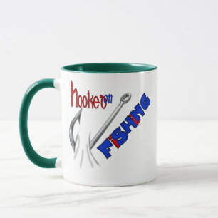 Taza Pesca divertida enganchada en la pesca