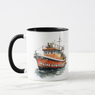 Taza Pesca en barco con manantial