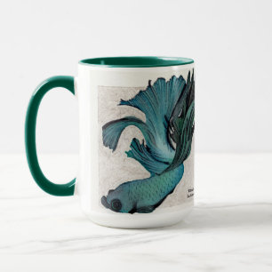Taza Pescado Betta verde azulado Personaliza el Café Gr