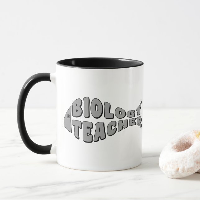 Taza Pescado del profesor de biología (Con donut)