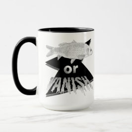Taza Pescado o pato desvelado - Monocromo
