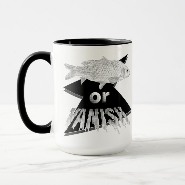 Taza Pescado o pato desvelado - Monocromo (Izquierda)