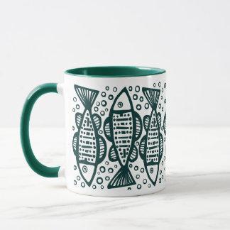 Taza Pescado - Verde oscuro