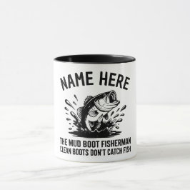 Taza Pescador de Lubina de Boca Grande con Nombre Perso