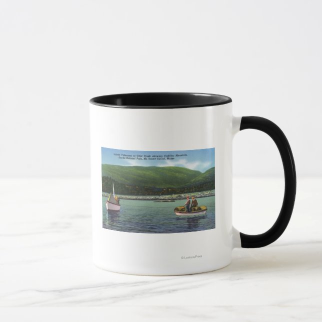 Taza Pescadores de langosta trabajando duro en arroyo d (Derecha)