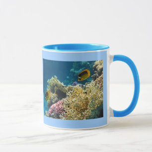 Taza Pescados amarillos y negros de la mariposa