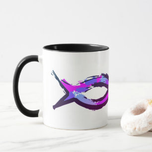 Taza Pescados cristianos modernos coloridos de Itchus -