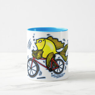 Taza Pescados de la bicicleta (bici)