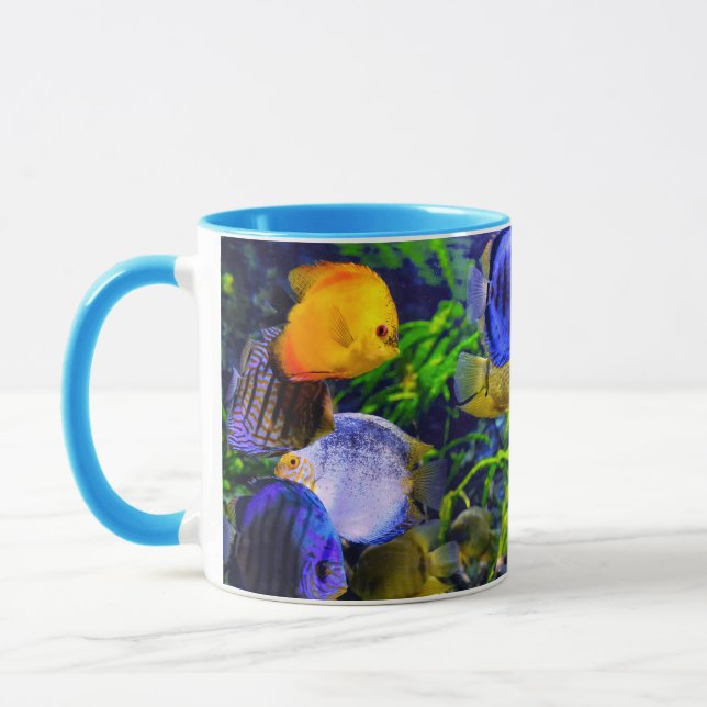 Taza Pescados de mar tropicales acuáticos coloridos (Izquierda)