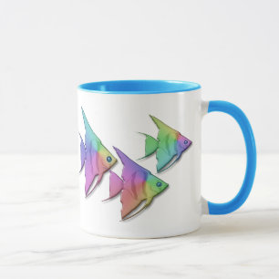 Taza Pescados del ángel del arco iris