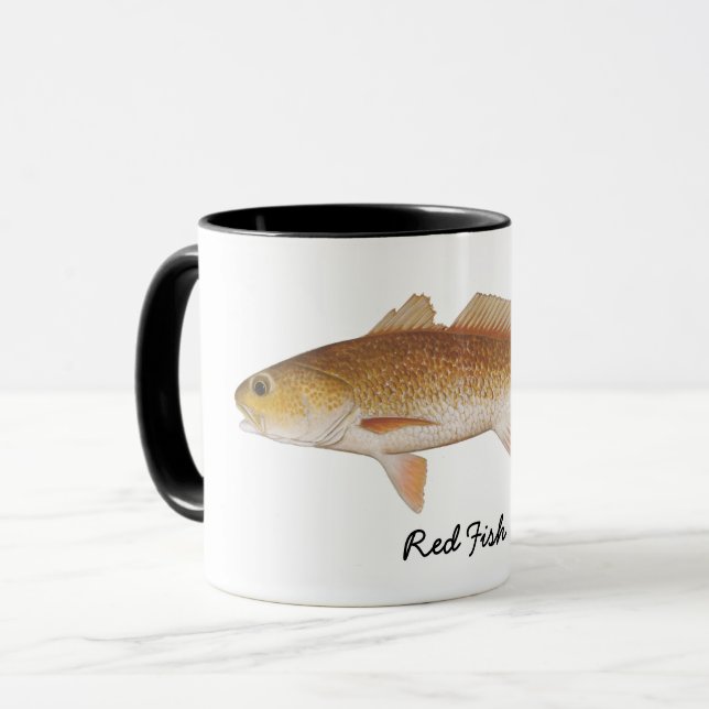 Taza Pescados rojos, arte original de Maria K (Anverso izquierdo)
