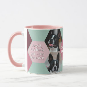 Taza Pet Lover Mug 4 Dog Photos + Name + Sweet Quotes